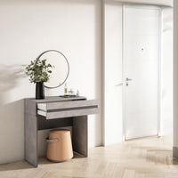 Consolle Ingresso, 70x35x75cm, Con cassetto, Con stoccaggio, grigio cemento RF3442