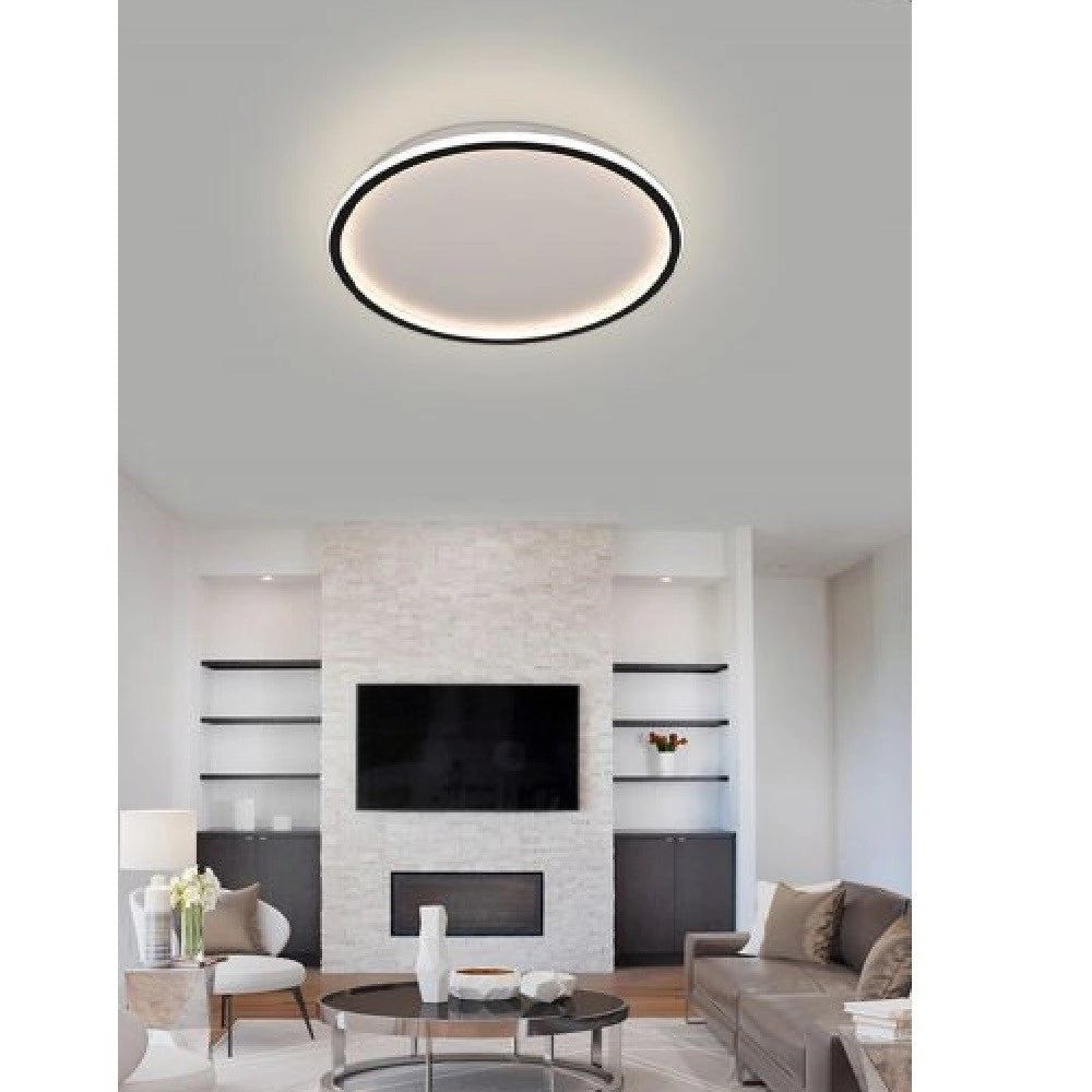 Trade Shop - Plafoniera A Led Moderna Da Soffitto Tonda 43watt Luce Fredda Naturale Calda C13 -
