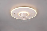 NYBRO PLAFONIERA LED 30W 3500lm, 2700 - 6500K BIANCA CON VENTILATORE CON TELECOMANDO MULTIFUNZIONE D. 50CM DIMMERABILE
