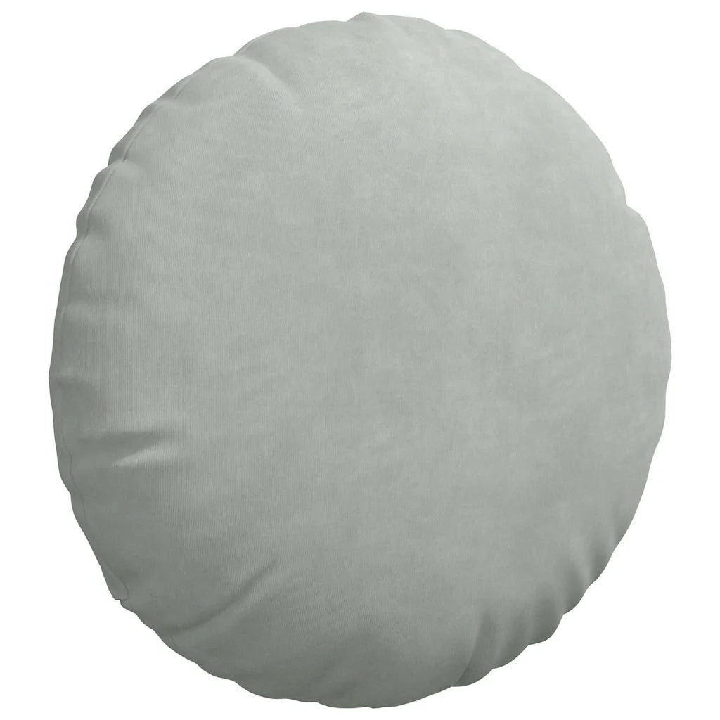 Cuscini per Seduta 2 pcs Grigio chiaro Ø 40 x 13 cm Velluto