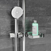 Scorrevole per colonna doccia con porta sapone e supporto doccino