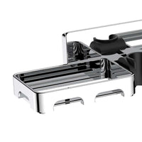 Supporto a muro per doccino con doppio porta sapone