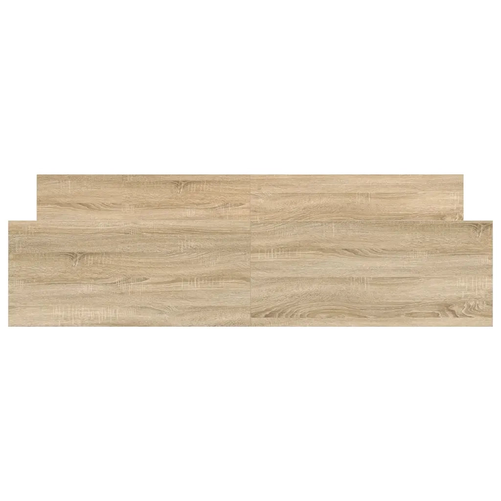 Letto matrimoniale | Letto per adulti | Giroletto con Testiera e Pediera Rovere Sonoma 200x200 cm
