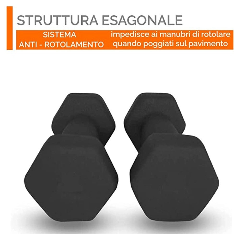 Trade Shop - Manubrio Singolo 10 Kg In Vinile Allenamento Esercizi Casa Palestra Workout Fit -
