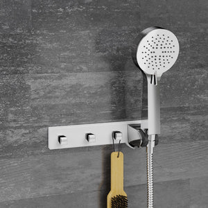 Supporto doccia inclinabile con ganci fissi