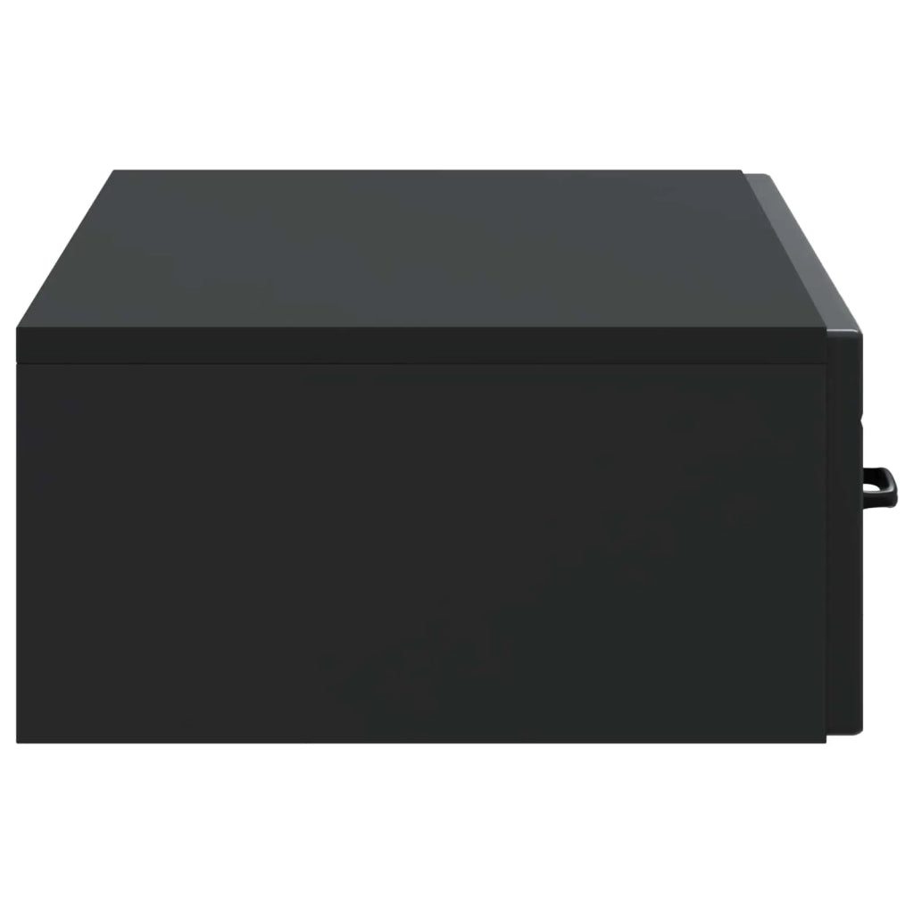 Tavolino da Parete Laterale Nero 87,5 x 34,5 x 17 cm 899006