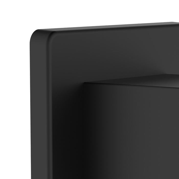 Presa d'acqua quadra in ottone finitura nera