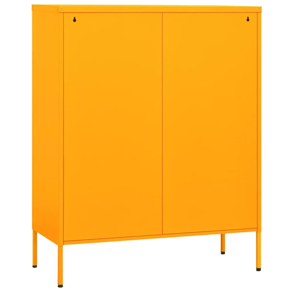 Armadietto Giallo Senape 80x35x101,5 cm in Acciaio 336137