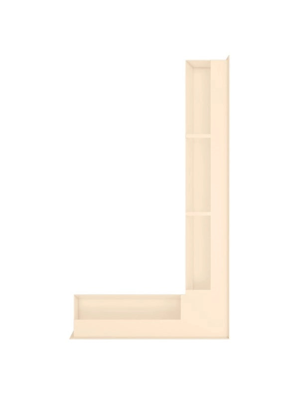 Griglia di ventilazione Angolare per camino 95x800x450 - Loft Angle destra crema