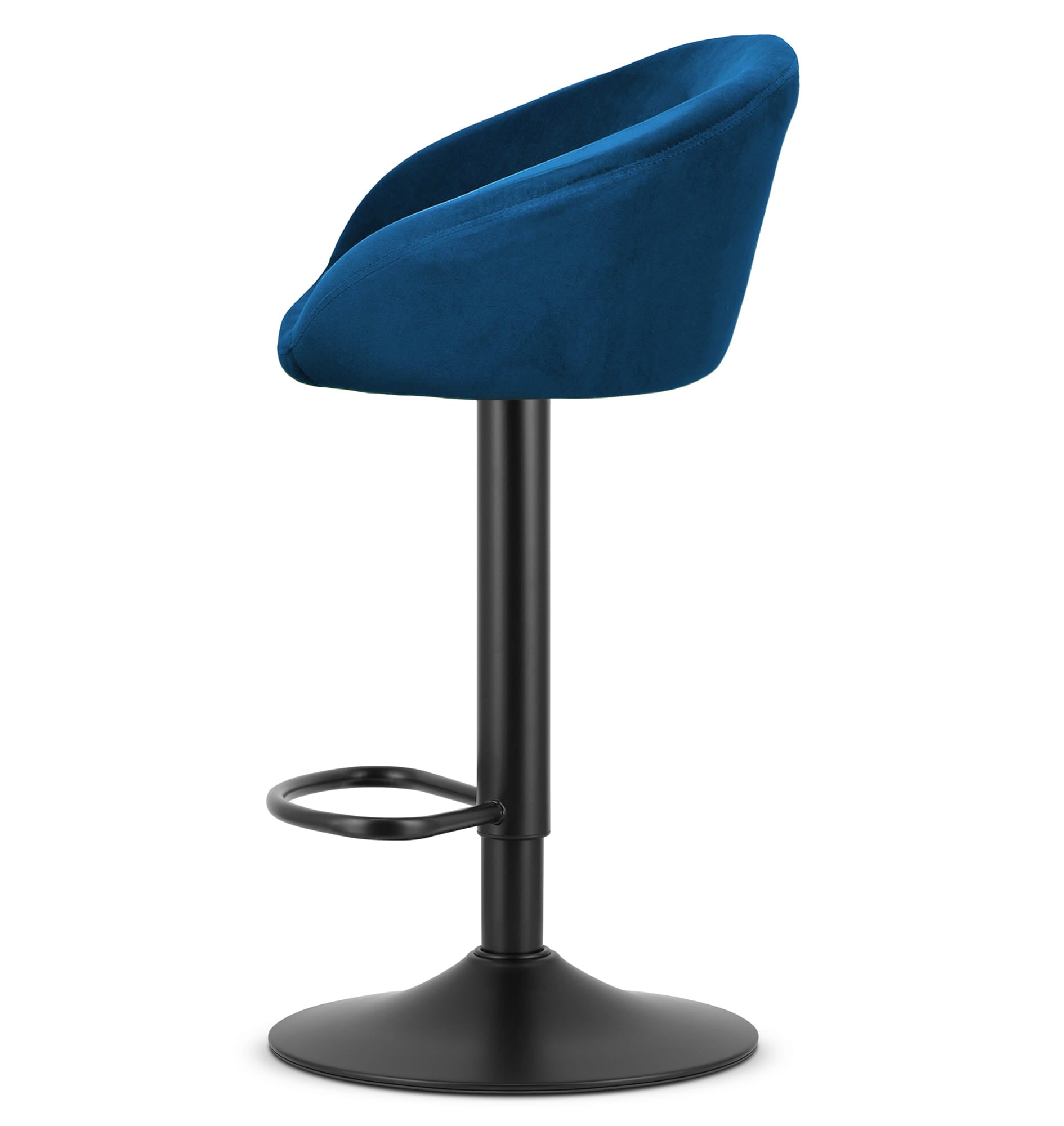 Sgabello in velluto VALORA EAST - Blu navy - Design elegante x 2