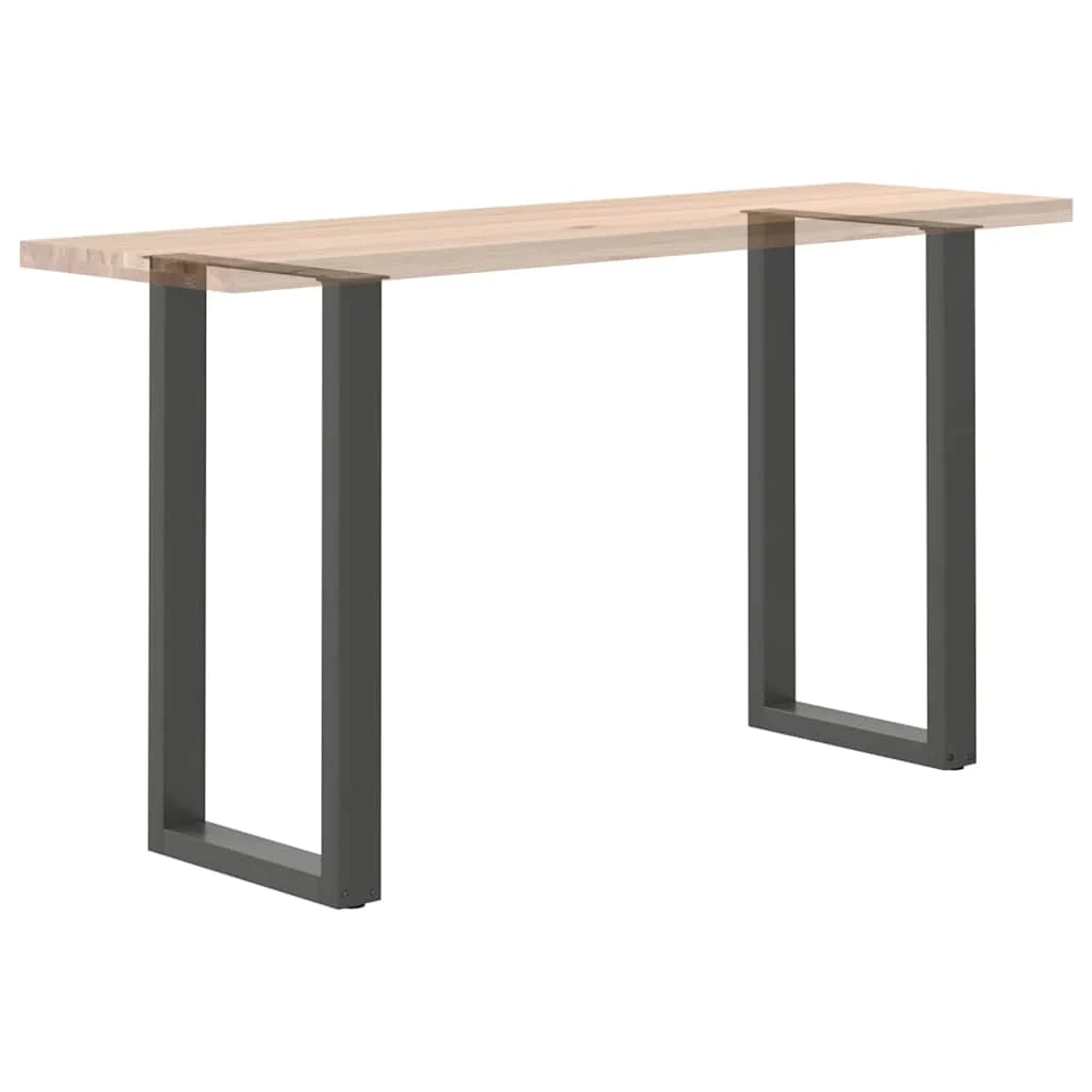 Set di 2 gambe per tavolo da bar a forma di U 50 x 90 cm con piedini regolabili design moderno in acciaio antracite 02_0057462
