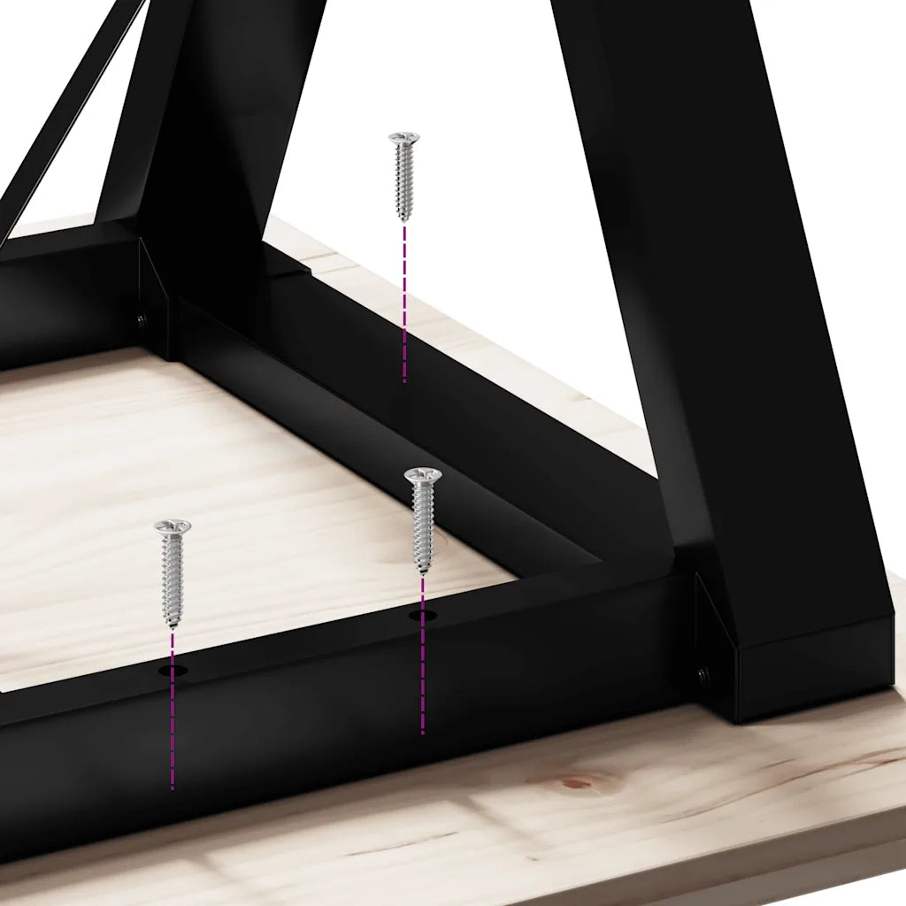 Telaio Gambe a Y per Tavolo da Pranzo 60x50x73 cm in Acciaio 357929