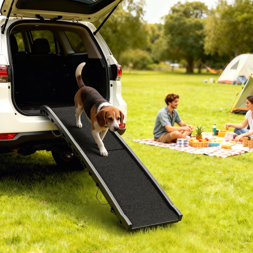 Rampa pieghevole per cani ¨C Xylo ¨C PP antiscivolo nero 155x38,5x15,5cm