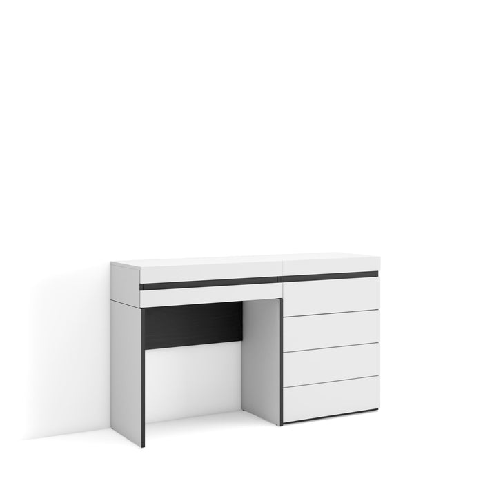 Tavolo da toeletta, 127x35x75cm, Con cassetto, Cassettiera, Bianco RF3451