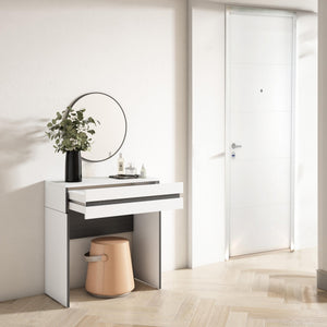 Consolle Ingresso, 70x35x75cm, Con cassetto, Con stoccaggio, Bianco RF3438