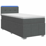 Letto box spring con materasso Grigio Scuro 80 x 200 cm Tessuto 3452545