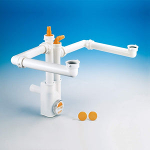 Sifone spazio 2 nt bianco box li ra uscita d40 50 lira 9.1285.03