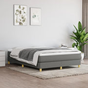 Struttura Letto a Rete a Molle Grigio Scuro 140x190 cm Tessuto 3120607