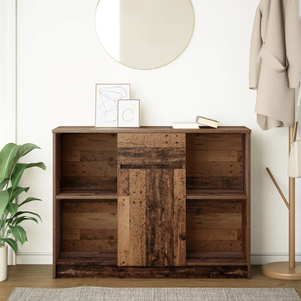 Credenza con Cassetto-Buffet-Armadio da cucina Legno Antico 101x35x76 cm in Truciolato