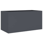 Fioriera | Cassetta per fiori | Vaso Antracite 62x30x29 cm in Acciaio