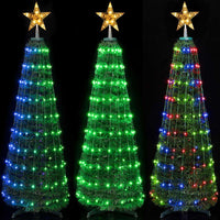 Albero di Natale 180 cm Cono Pieghevole 272 Led Smart Luminosi con App Control