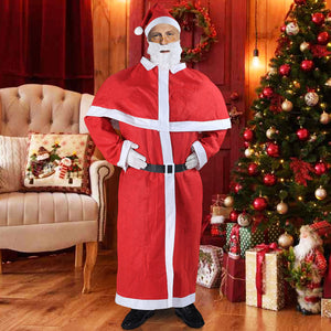 Costume Completo Babbo Natale per Adulti Uomo Travestimento Resistente e Comodo
