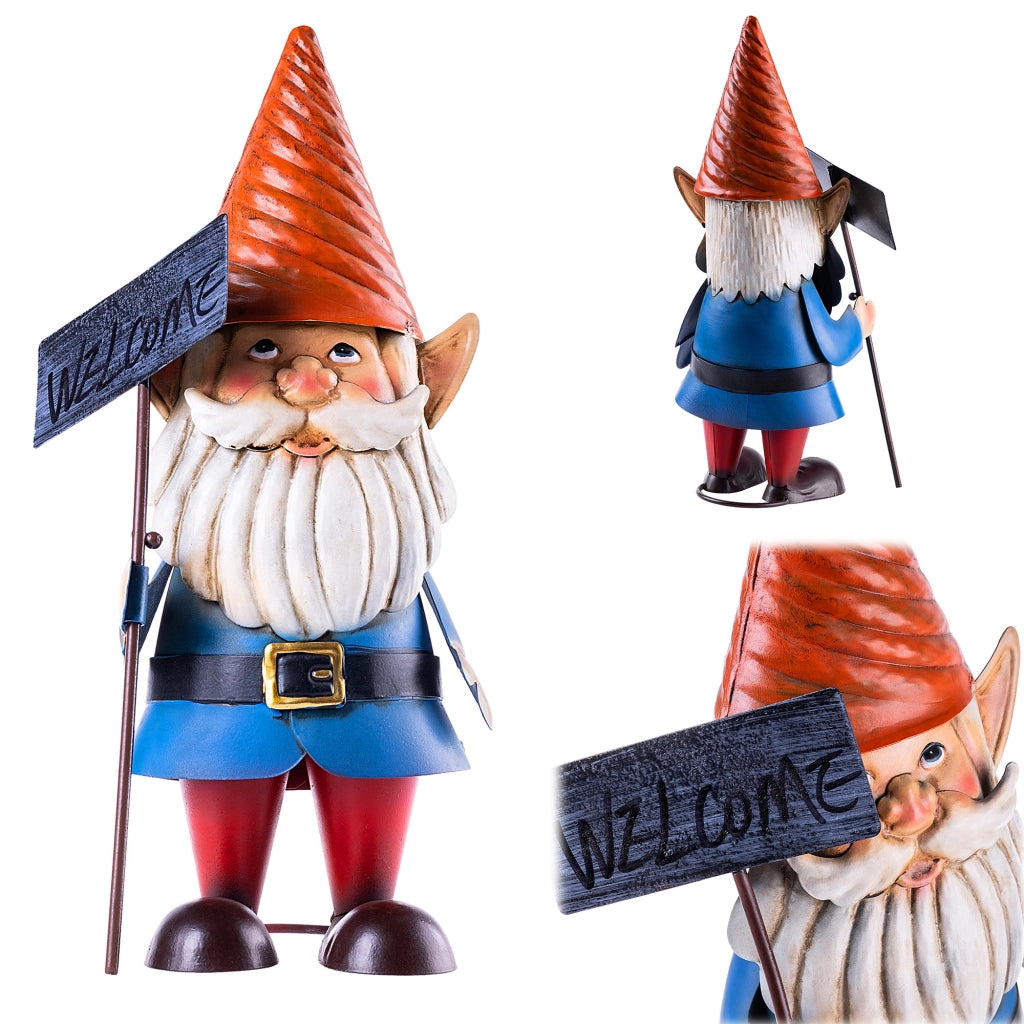 KADAX Stalowa figura ogrodowa krasnal QX22140-1 K1