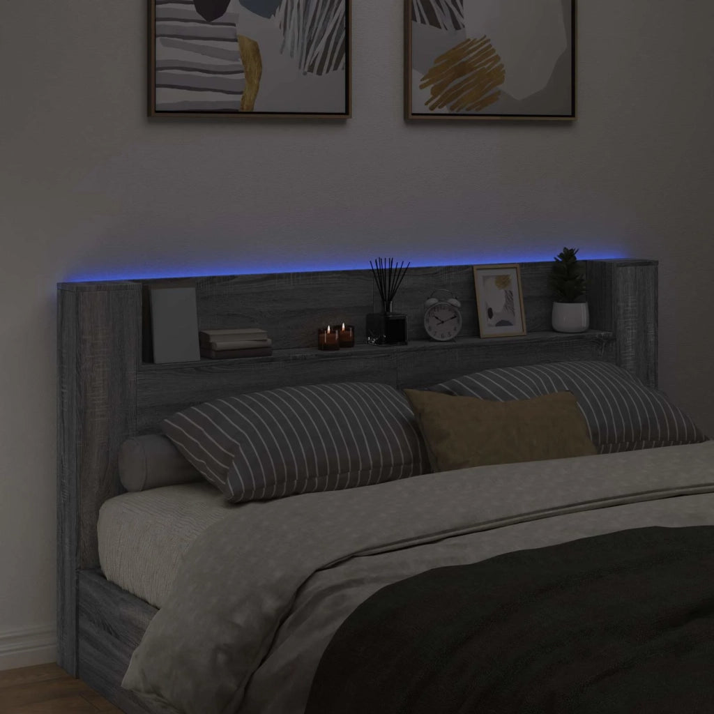 Testiera Letto Sonoma grigio Legno ingegnerizzato