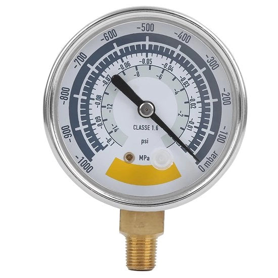 Manometro meccanico da 0 a 14 psi per pompa a vuoto - Connettiore NPT 1/8.