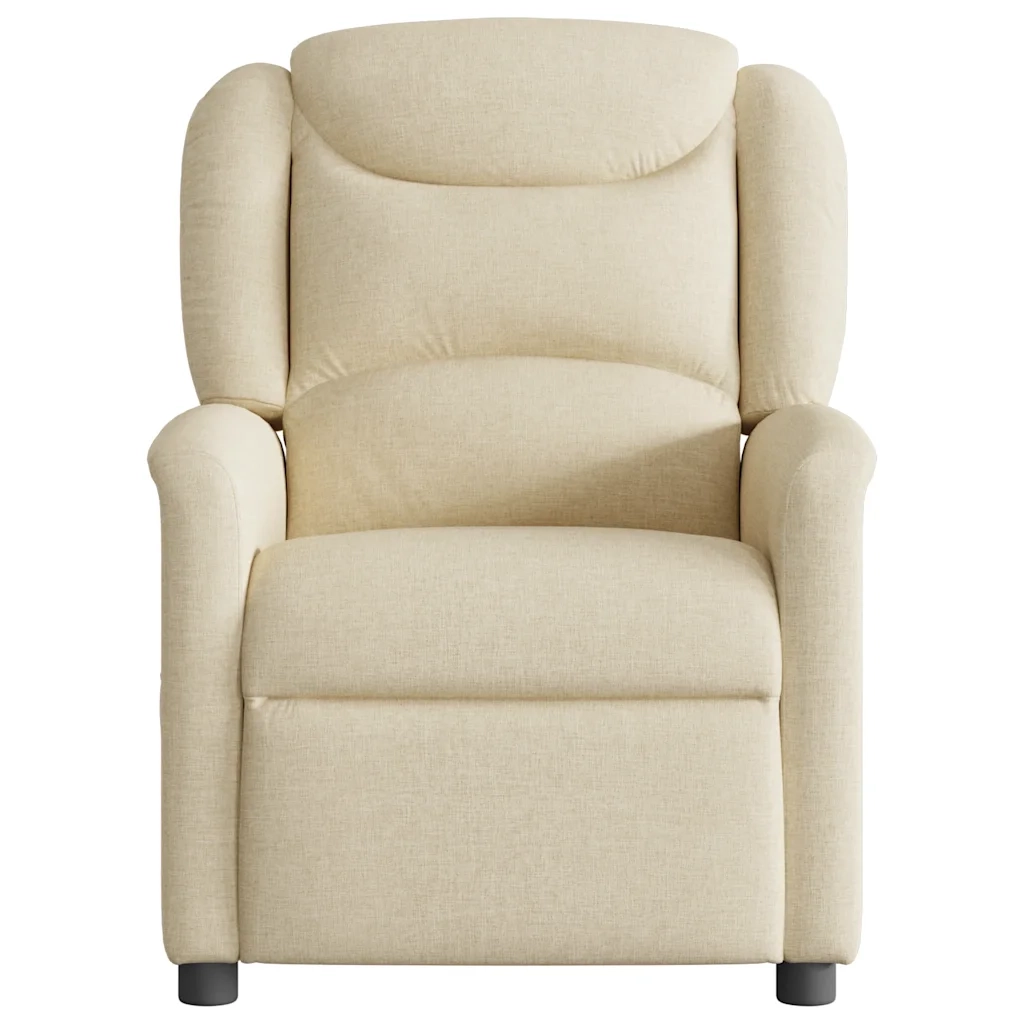 Divano Sedia-Poltrona Reclinabile Massaggiante Elettrica Crema in Tessuto 337786