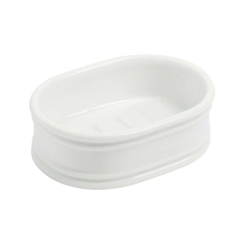 Porta Sapone Bagno in Porcellana Bianca Saponetta Elegante Impero Metaform