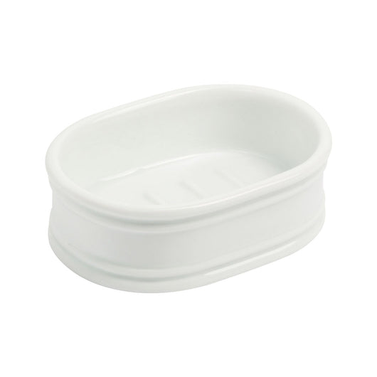 Porta Sapone Bagno in Porcellana Bianca Saponetta Elegante Impero Metaform