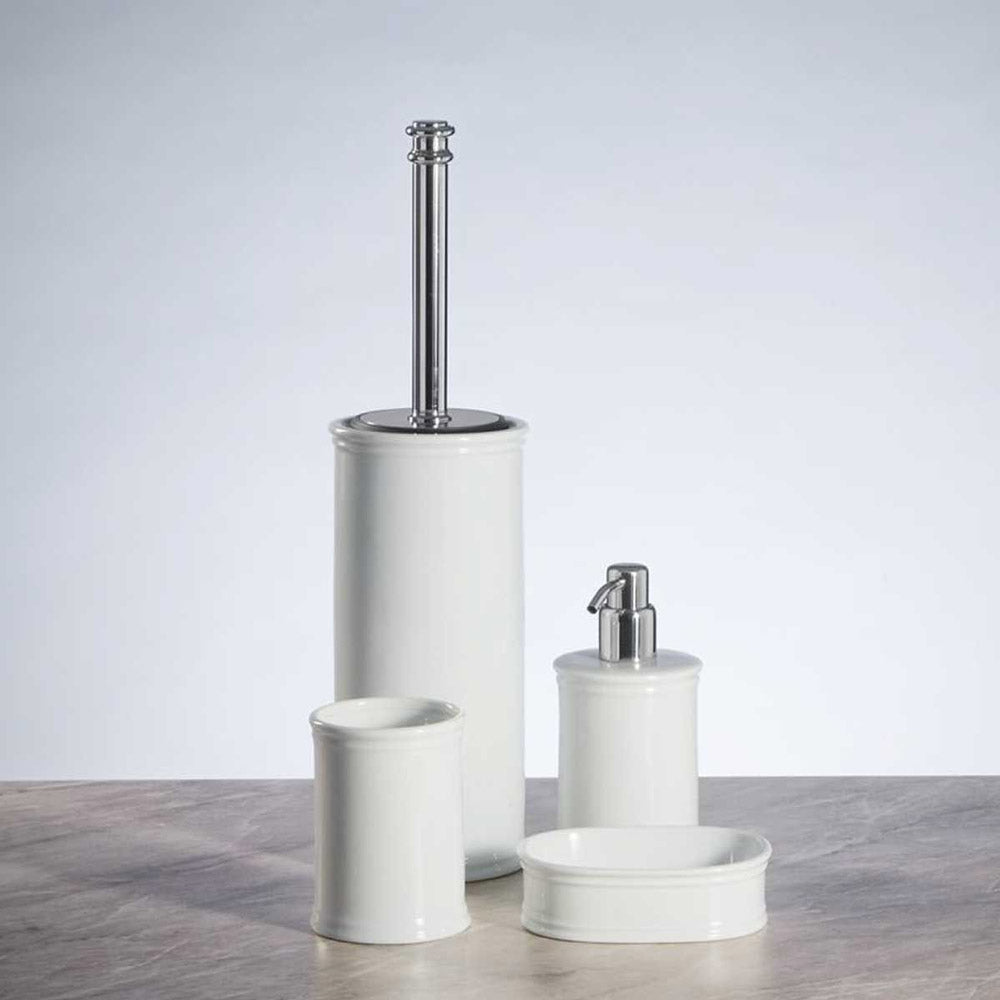 Porta Sapone Bagno in Porcellana Bianca Saponetta Elegante Impero Metaform