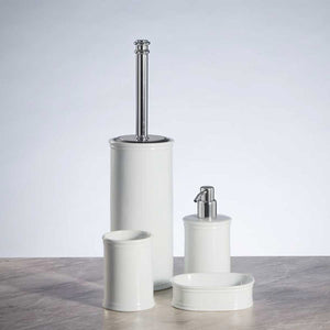 Porta Sapone Bagno in Porcellana Bianca Saponetta Elegante Impero Metaform