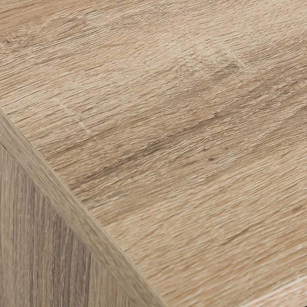 Mobile Mobiletto Tavolino Metallo Nero e Legno Ripiani Scomparti Design Moderno