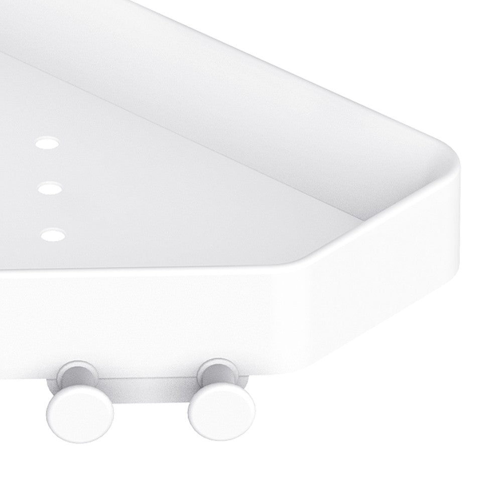 Mensola doccia angolare bianca - Serie Blend