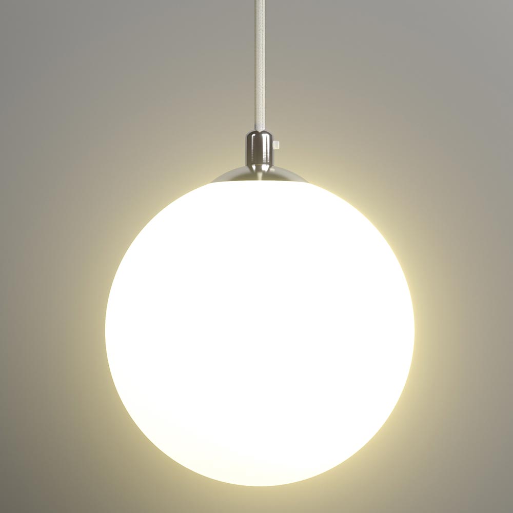 Lampadario Lampada Sospensione Sfera 15 cm Design Moderno Paralume Vetro E27