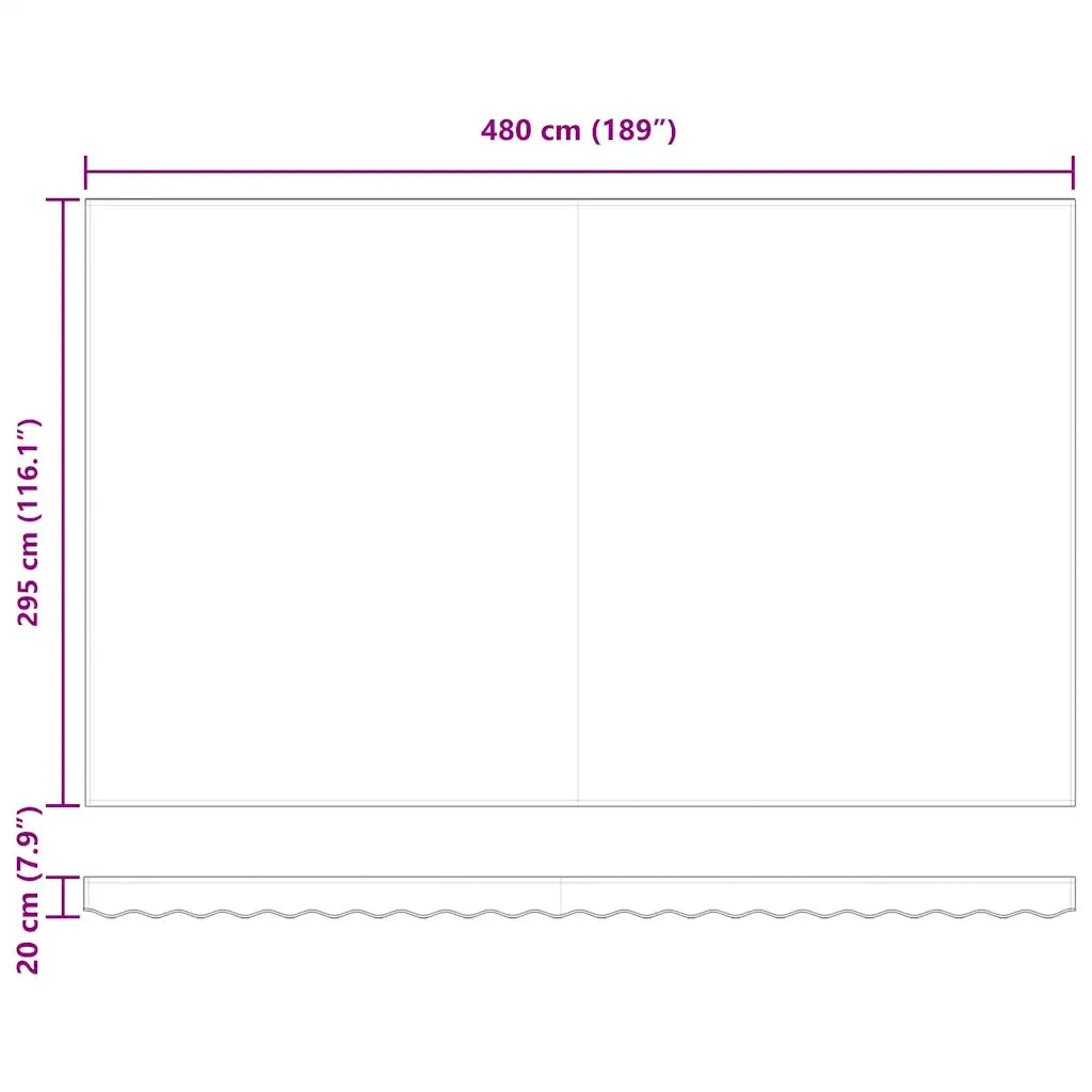 Telo di ricambio per tenda da sole Beige 480 x 295 cm 42000564
