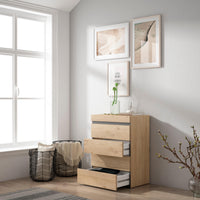 Cassettiera, 57x35x75cm, Camera da letto, Con Stoccaggio, colore Rovere RF3432