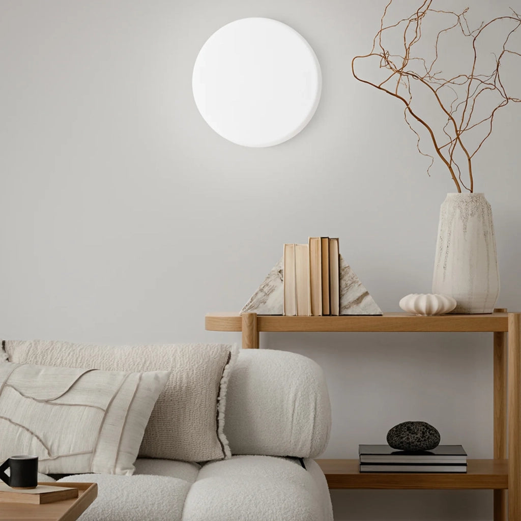 Plafoniera Moderna Metallo Vetro Bianco Led 18W Dimmerabile Ip20