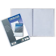 Trade Shop - Set 2 Porta Listino A4 Personalizzabile 20 Buste Fogli In Polipropilene 22x30cm -