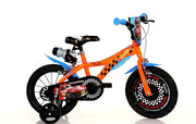 HOT WHEELS 16", bicicletta per bambini, adatta a bambini tra i 5 e i 7 anni, per altezza tra 105 e 135 cm, con borraccia