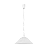 Sospensione Moderna Alessandra Policarbonato Bianco Vetro 1 Luce E27