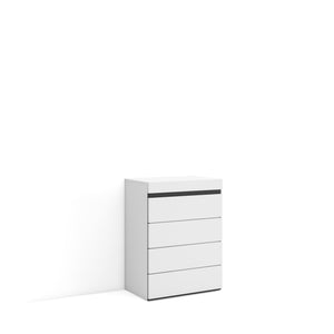 Cassettiera, 57x35x75cm, Camera da letto, Con Stoccaggio, Bianco e nero RF3420