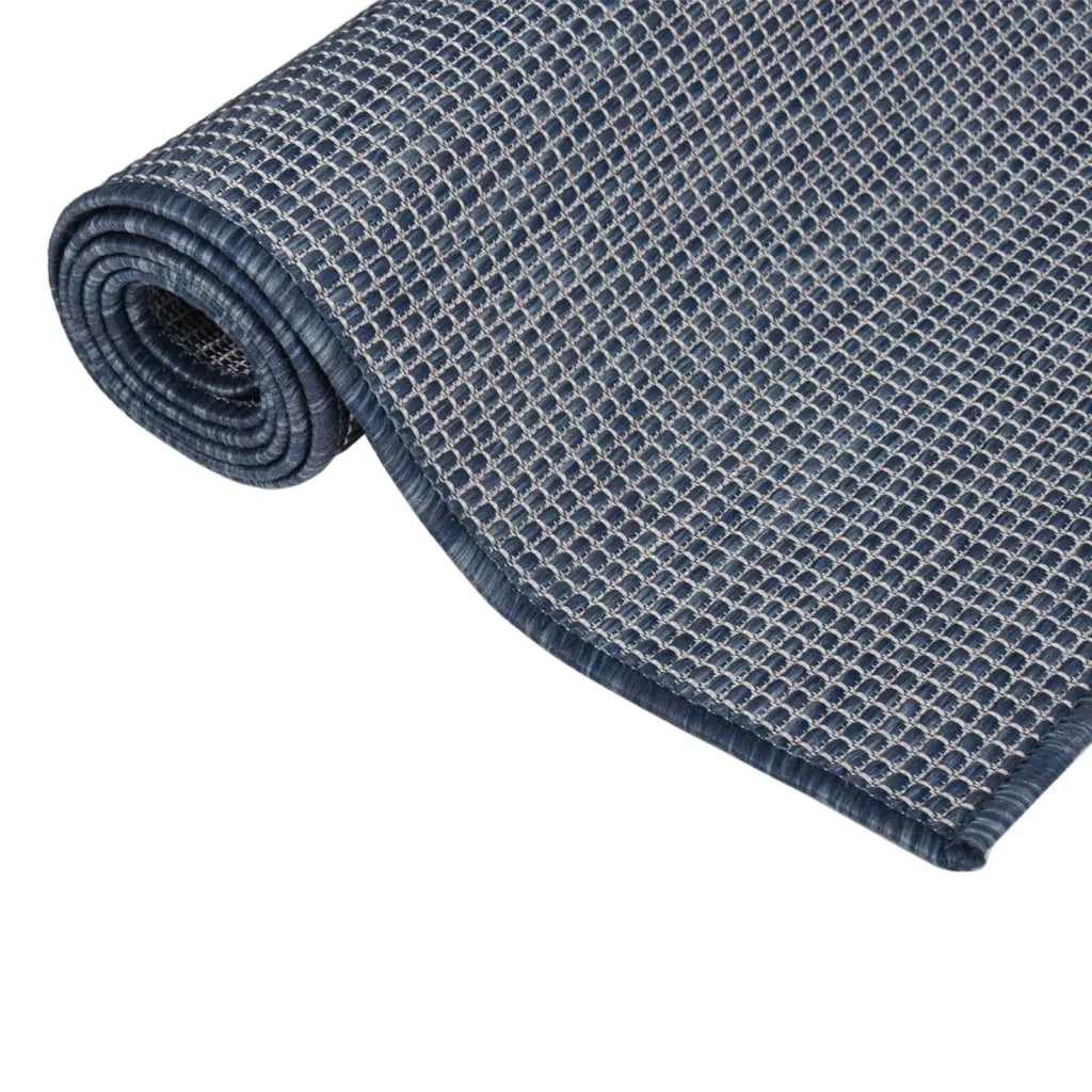 Tappeto da Esterni a Tessitura Piatta 100x200 cm Blu cod mxl 61471