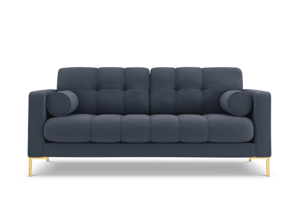 Cosmopolitan Design - Divano "Bali" 3 posti in tessuto strutturato blu scuro 