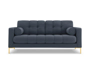 Cosmopolitan Design - Divano "Bali" 3 posti in tessuto strutturato blu scuro 