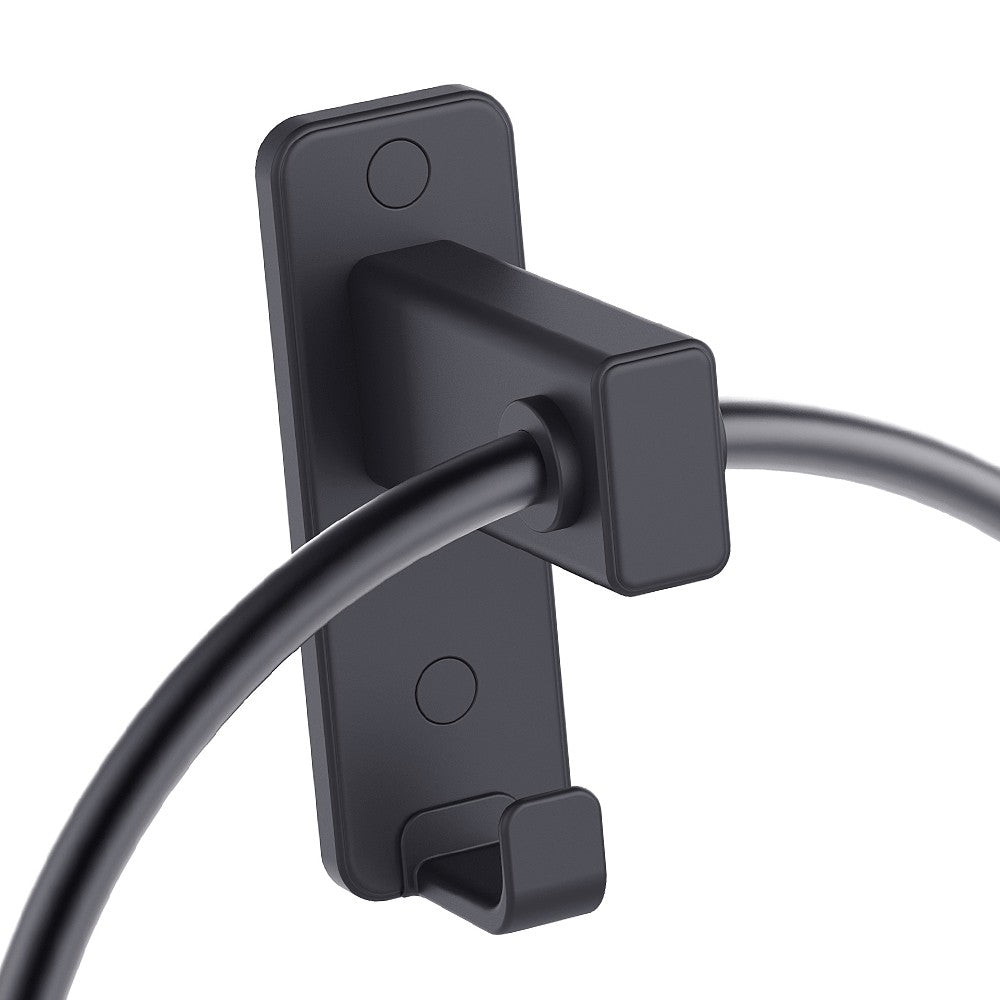 Porta salviette ad anello nero opaco - Serie Blend