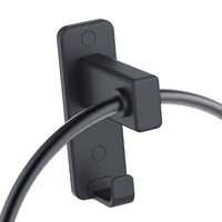 Porta salviette ad anello nero opaco - Serie Blend