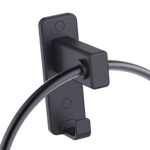 Porta salviette ad anello nero opaco - Serie Blend